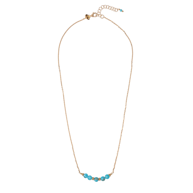 Slušivý pozlacený náhrdelník pro ženy s tyrkysem AL3867-Oro Alisia Slušivý pozlacený náhrdelník pro ženy s tyrkysem AL3867-Oro Alisia