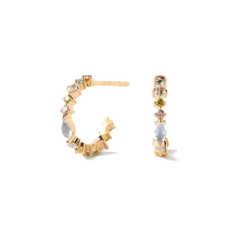 Pozlacené náušnice s barevnými zirkony Lotus Colors AR01-C77-U Pdpaola Pozlacené náušnice s barevnými zirkony Lotus Colors AR01-C77-U Pdpaola