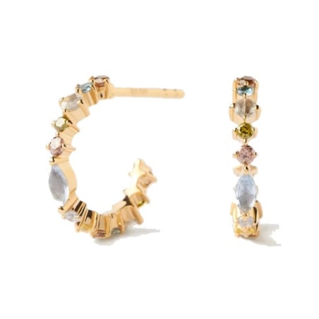 Pozlacené náušnice s barevnými zirkony Lotus Colors AR01-C77-U Pdpaola