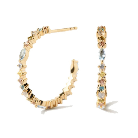 Okouzlující pozlacené náušnice se zirkony Lotus Colors AR01-C78-U Pdpaola