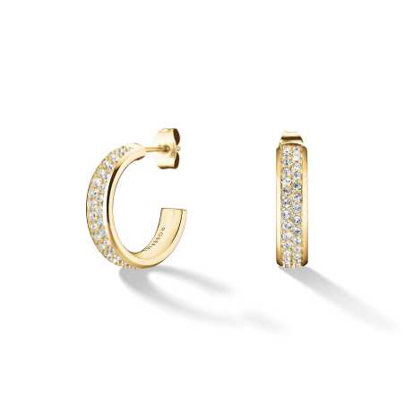 Blyštivé pozlacené náušnice se zirkony JECHG-J928 Rosefield