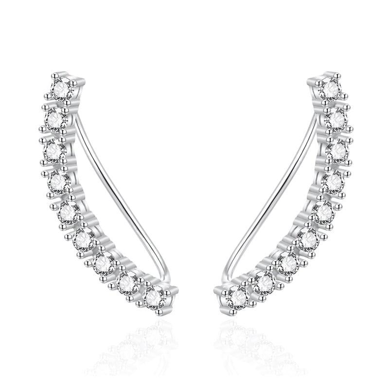 Blyštivé podélné náušnice ze stříbra AGT-E083VW Agato