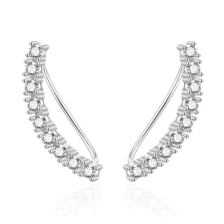 Blyštivé podélné náušnice ze stříbra AGT-E083VW Agato