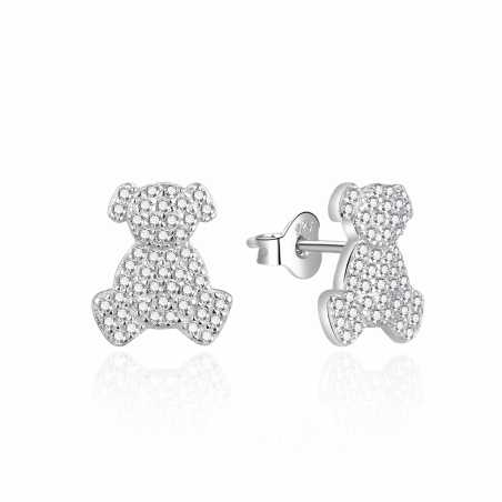 Stříbrné náušnice Medvídci AGT-ED009PW Agato