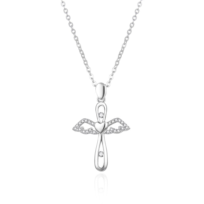 Stříbrný náhrdelník s přívěskem Anděl AGT-N017W (řetízek, přívěsek) Agato