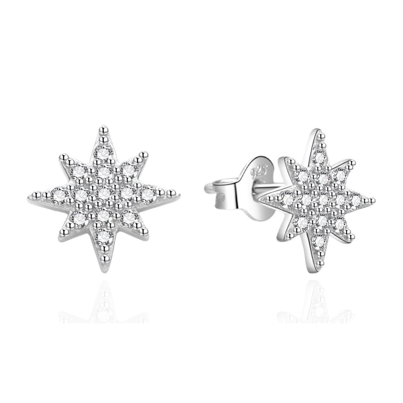 Třpytivé stříbrné náušnice Hvězdičky AGT-E127PW Agato Třpytivé stříbrné náušnice Hvězdičky AGT-E127PW Agato