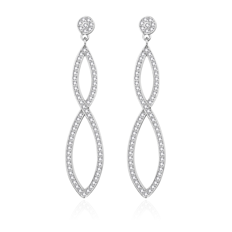 Elegantní visací náušnice se zirkony AGT-E034PW Agato Elegantní visací náušnice se zirkony AGT-E034PW Agato