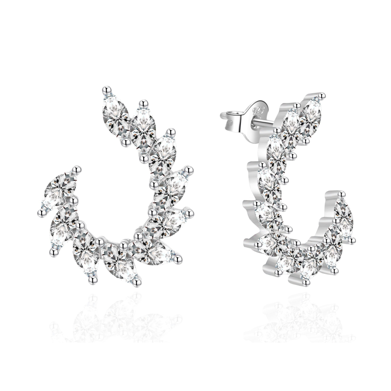 Elegantní stříbrné náušnice se zirkony AGT-E053PW Agato Elegantní stříbrné náušnice se zirkony AGT-E053PW Agato