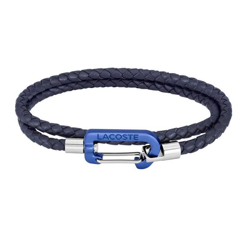 Tmavě modrý pletený náramek z kůže Matt 2040315 Lacoste Tmavě modrý pletený náramek z kůže Matt 2040315 Lacoste