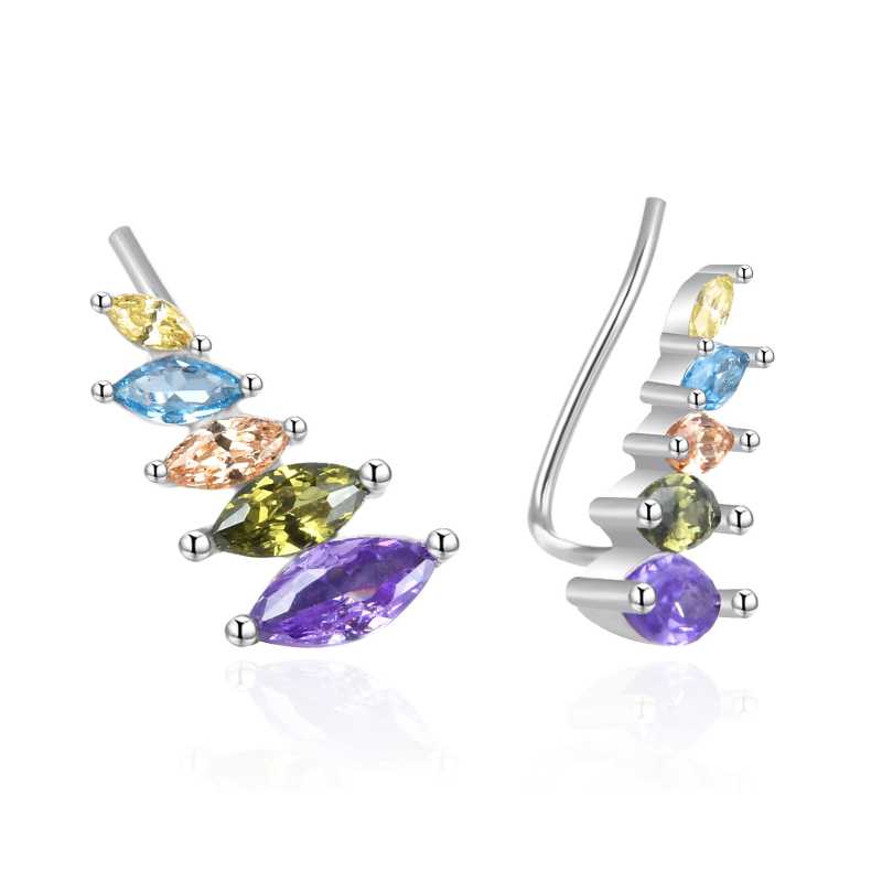 Okouzlující podélné náušnice s barevnými zirkony AGT-E048VC Agato Okouzlující podélné náušnice s barevnými zirkony AGT-E048VC Agato