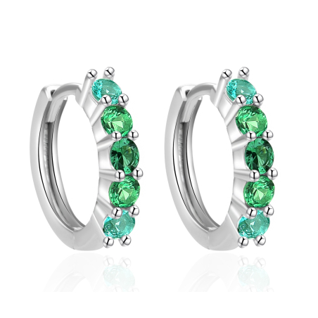 Blyštivé stříbrné náušnice kruhy AGT-E131KGR Agato