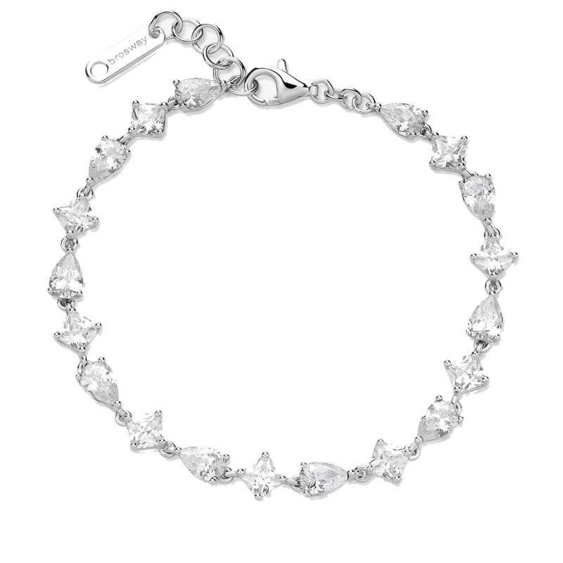 Oslnivý stříbrný náramek se zirkony Fancy Infinite White FIW115 Brosway Oslnivý stříbrný náramek se zirkony Fancy Infinite White FIW115 Brosway