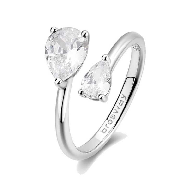 Stříbrný otevřený prsten Infinite White Fancy FIW118 Brosway / Obvod: 56 mm - 56 mm Stříbrný otevřený prsten Infinite White Fancy FIW118 Brosway / Obvod: 56 mm - 56 mm