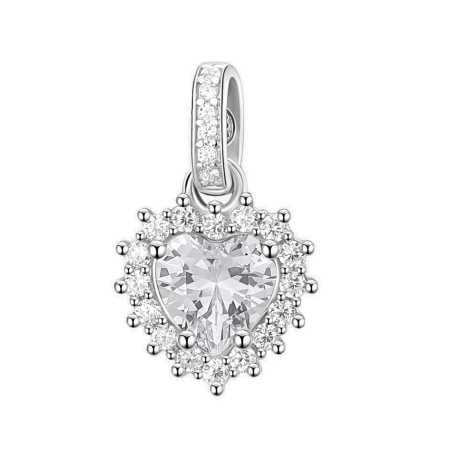 Třpytivý stříbrný přívěsek Srdce Fancy Infinite White FIW120 Brosway