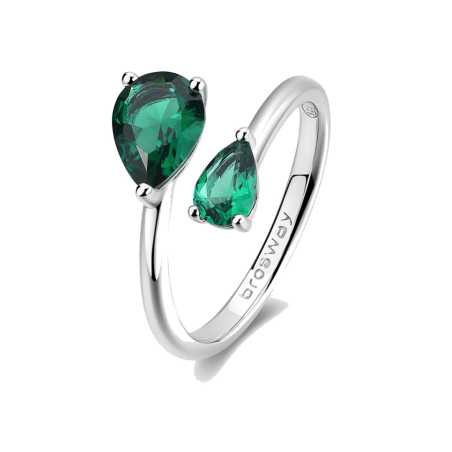 Stříbrný otevřený prsten Life Green Fancy FLG114 Brosway / Obvod: 56 mm - 56 mm