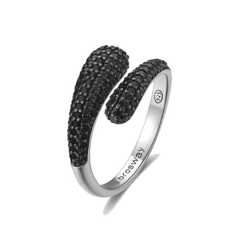 Otevřený stříbrný prsten Mystery Black Fancy FMB124 Brosway / Obvod: 54 mm - 54 mm Otevřený stříbrný prsten Mystery Black Fancy FMB124 Brosway / Obvod: 54 mm - 54 mm