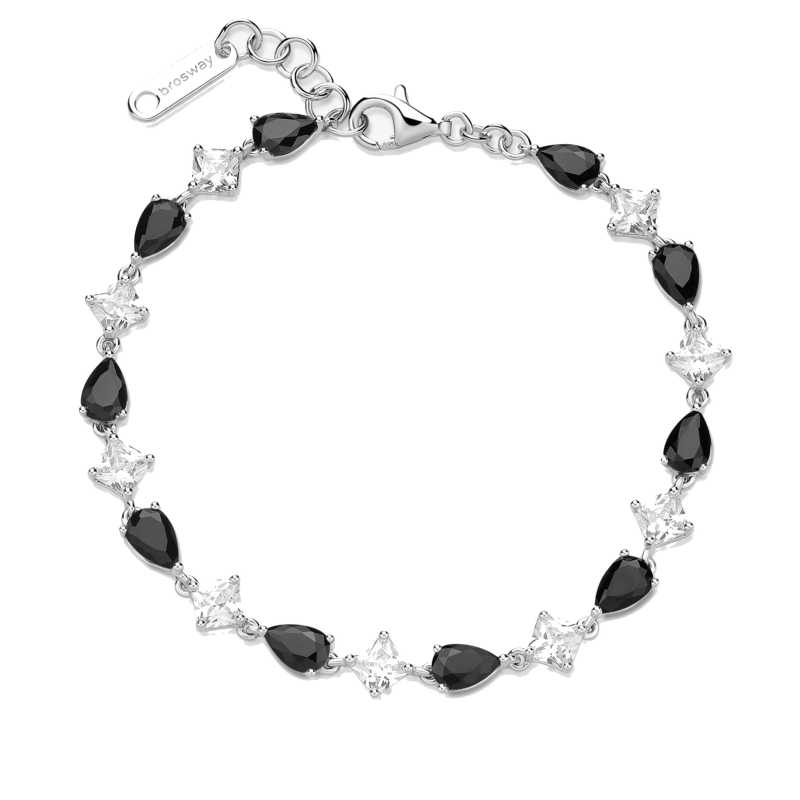 Oslnivý stříbrný náramek se zirkony Fancy Mystery Black FMB116 Brosway Oslnivý stříbrný náramek se zirkony Fancy Mystery Black FMB116 Brosway