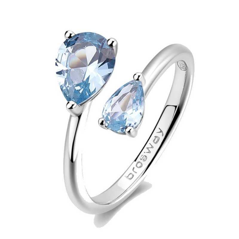 Stříbrný otevřený prsten Cloud Light Blue Fancy FCL113 Brosway / Obvod: 52 mm - 52 mm Stříbrný otevřený prsten Cloud Light Blue Fancy FCL113 Brosway / Obvod: 52 mm - 52 mm