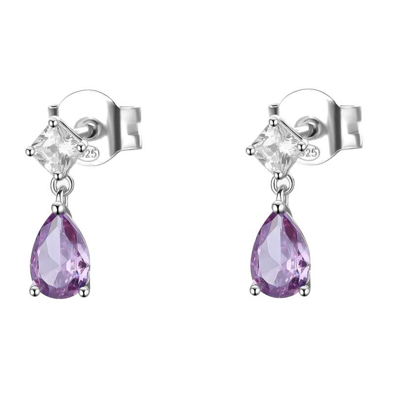 Stříbrné visací náušnice s kubickou zirkonií Magic Purple Fancy FMP115 Brosway Stříbrné visací náušnice s kubickou zirkonií Magic Purple Fancy FMP115 Brosway