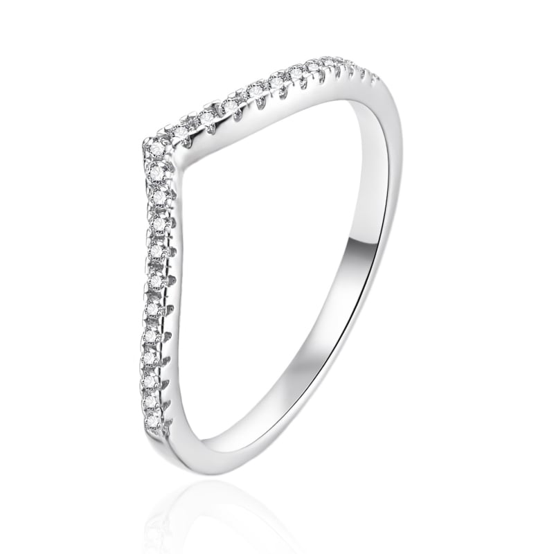 Elegantní stříbrný prsten se zirkony AGT-R41W Agato / Obvod: 56 mm - 56 mm Elegantní stříbrný prsten se zirkony AGT-R41W Agato / Obvod: 56 mm - 56 mm