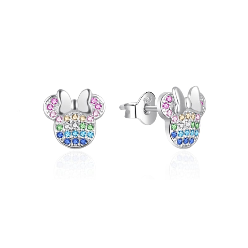 Třpytivé stříbrné náušnice Minnie AGT-ED021PC Agato