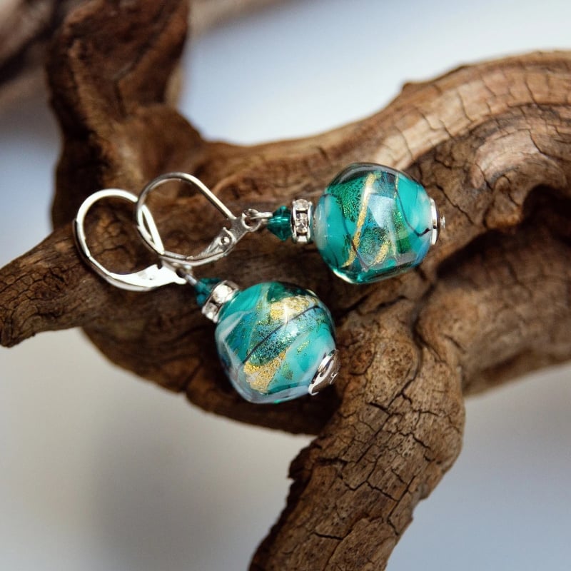 Náušnice s 24karátovým zlatem v perle Lampglas Aquamarine Dream ESA53/CHI Lampglas Náušnice s 24karátovým zlatem v perle Lampglas Aquamarine Dream ESA53/CHI Lampglas