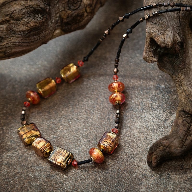 Náhrdelník s 24karátovým zlatem v perlách Lampglas Inferno Elegance NCU83 Lampglas Náhrdelník s 24karátovým zlatem v perlách Lampglas Inferno Elegance NCU83 Lampglas