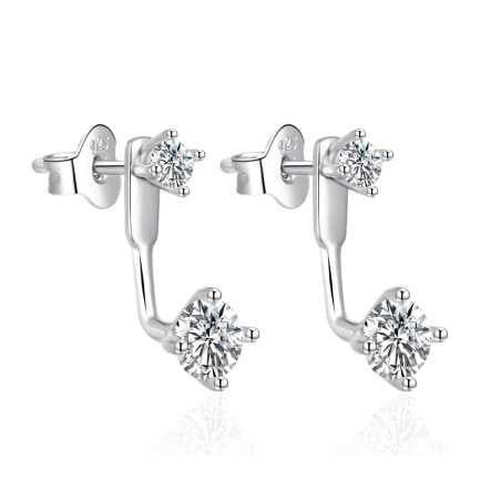 Módní stříbrné visací náušnice AGT-E054PW Agato