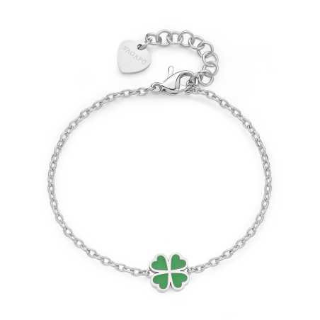 Něžný ocelový náramek se čtyřlístkem Click SCK260 S Agapo