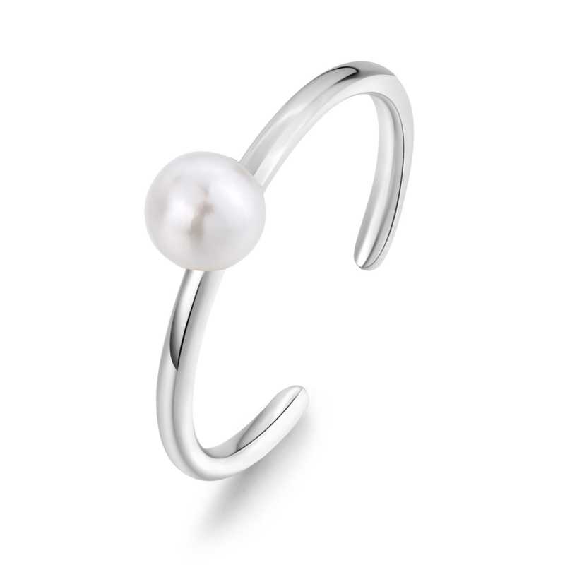 Ocelový otevřený prsten s umělou perlou Wisdom SWI31 S Agapo Ocelový otevřený prsten s umělou perlou Wisdom SWI31 S Agapo