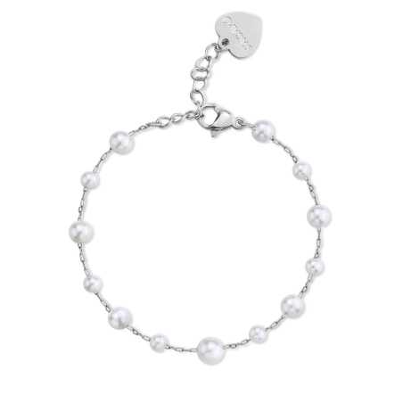Dámský ocelový náramek s umělými perlami Wisdom SWI17 S Agapo