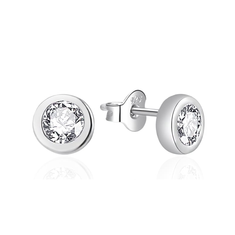 Elegantní stříbrné náušnice pecky AGT-E057PW Agato / Průměr: 0,5 cm Elegantní stříbrné náušnice pecky AGT-E057PW Agato / Průměr: 0,5 cm