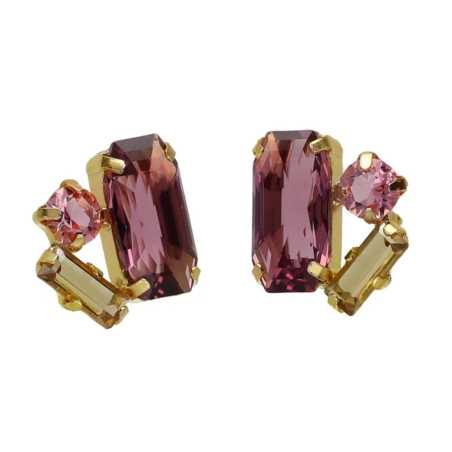 Blyštivé pozlacené náušnice s krystaly Inspire A4679-28DT Victoria Cruz