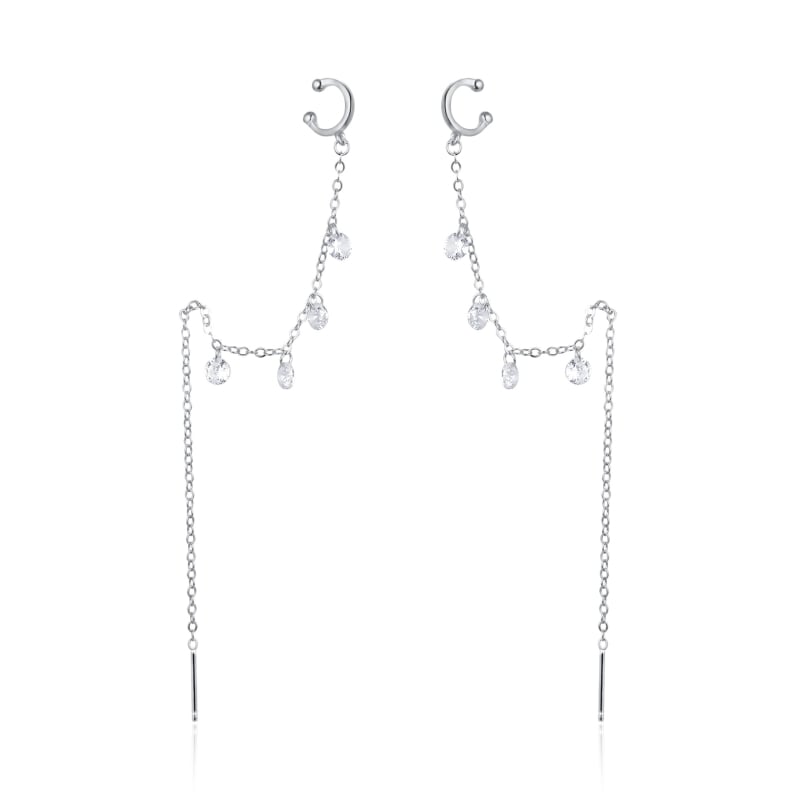 Dlouhé provlékací náušnice se zirkony AGT-E024VW-EC Agato Dlouhé provlékací náušnice se zirkony AGT-E024VW-EC Agato