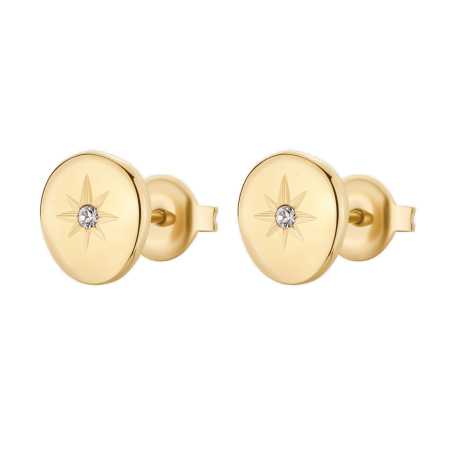 Pozlacené peckové náušnice Essential BNL108 Brosway