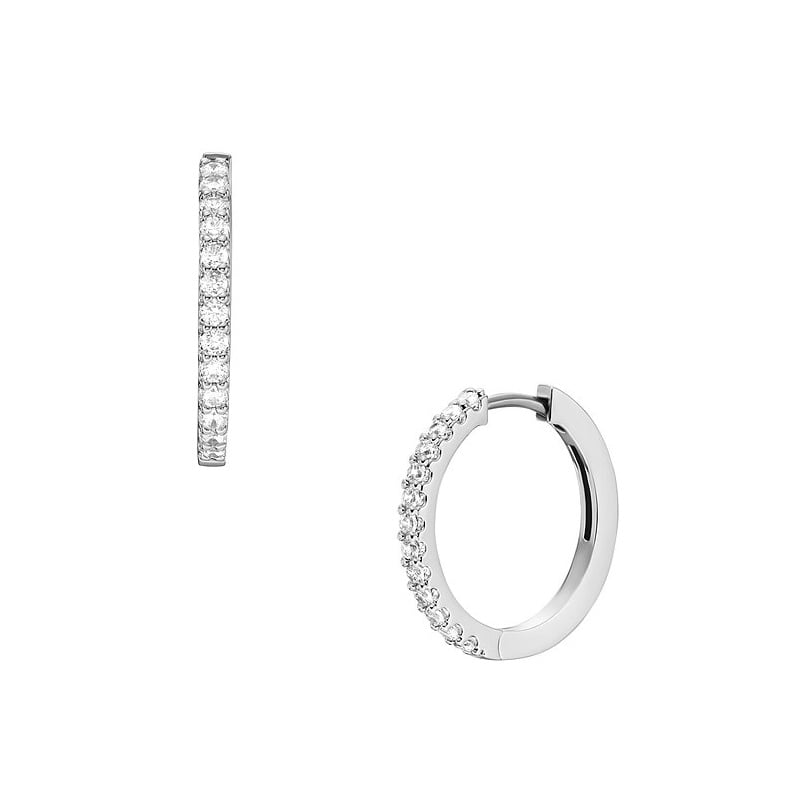 Nadčasové ocelové kruhy All Stacked Up JA7234040 Fossil