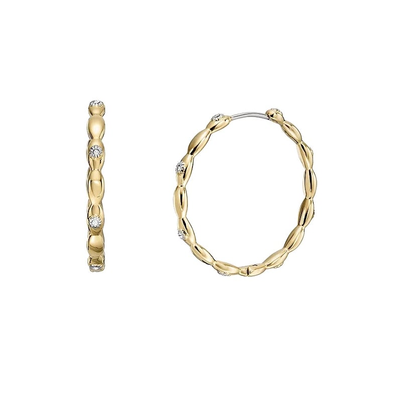 Módní pozlacené kruhové náušnice Sutton JF04816710 Fossil Módní pozlacené kruhové náušnice Sutton JF04816710 Fossil