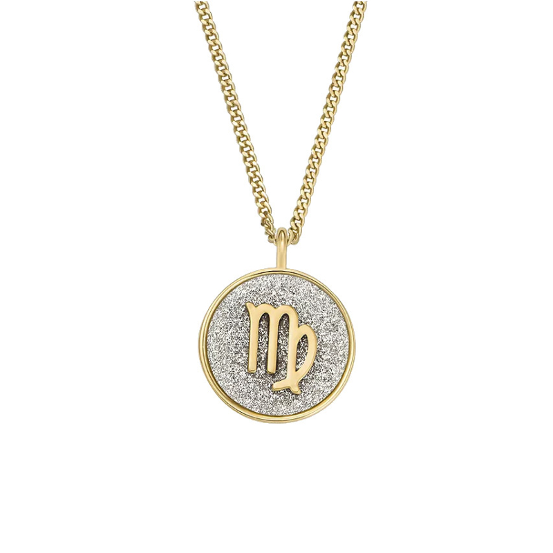 Pozlacený náhrdelník znamení Panna JOA00951710 Fossil Pozlacený náhrdelník znamení Panna JOA00951710 Fossil