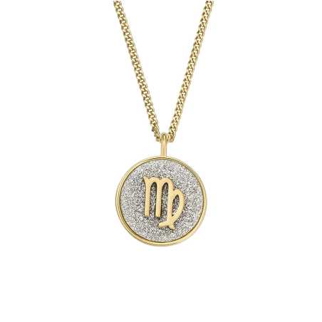 Pozlacený náhrdelník znamení Panna JOA00951710 Fossil