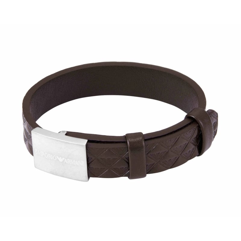 Pánský kožený náramek Eagle Logo EGS3135040 Emporio Armani Pánský kožený náramek Eagle Logo EGS3135040 Emporio Armani