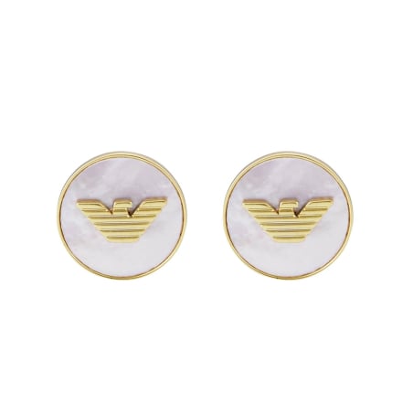 Půvabné náušnice s perletí Eagle Logo EGS3141710 Emporio Armani