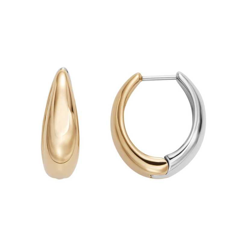 Miminalistické kruhové bicolor náušnice Linje Modern SKJ1819998 Skagen Miminalistické kruhové bicolor náušnice Linje Modern SKJ1819998 Skagen