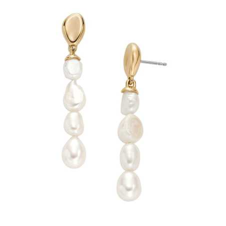 Elegantní visací náušnice s pravými perlami Agnethe SKJ1827710 Skagen