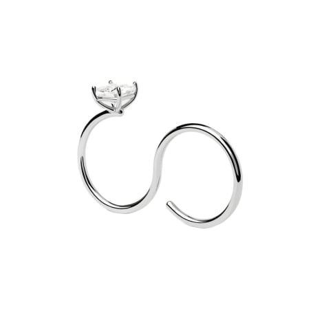 Módní dvojitý stříbrný prsten se zirkonem Sofia AN02-A27 Pdpaola / Obvod: 48 mm - 48 mm