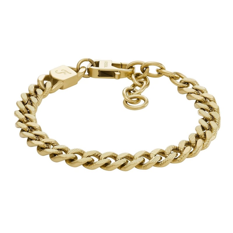 Výrazný pozlacený náramek Harlow JF04698710 Fossil