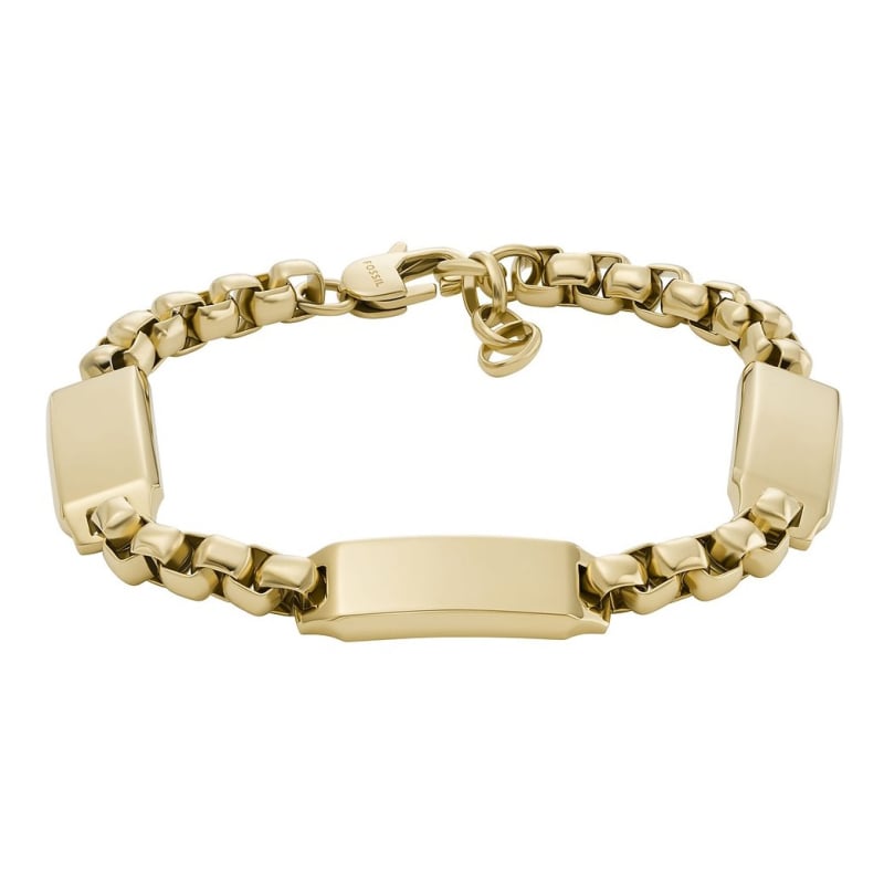 Stylový pozlacený náramek pro muže Drew JF04695710 Fossil Stylový pozlacený náramek pro muže Drew JF04695710 Fossil