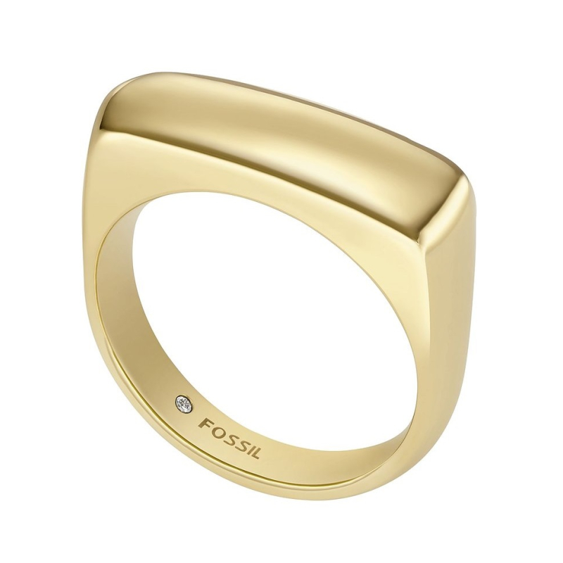 Nadčasový pozlacený prsten pro ženy Heritage JF04586710 Fossil / Obvod: 59 mm - 59 mm Nadčasový pozlacený prsten pro ženy Heritage JF04586710 Fossil / Obvod: 59 mm - 59 mm