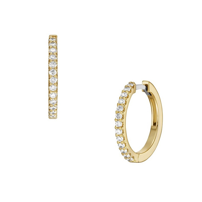 Nadčasové pozlacené kruhy All Stacked Up JA7215710 Fossil