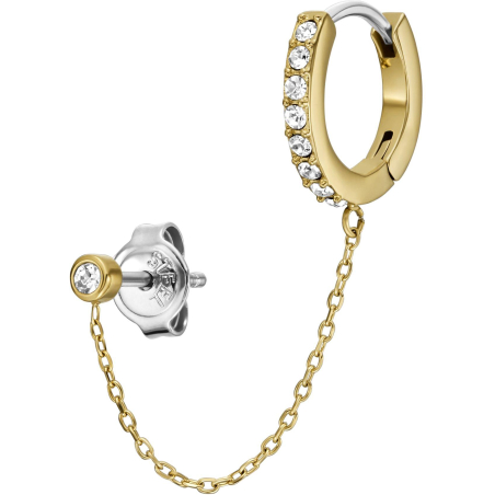 Módní pozlacená náušnice s krystaly Ellis JF04594710 Fossil