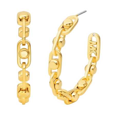 Moderní kruhové náušnice Astor Link MKJ8358710 Michael Kors